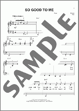 So Good To Me(Darrell Evans) 楽譜 ピアノ（ソロ） ダウンロード