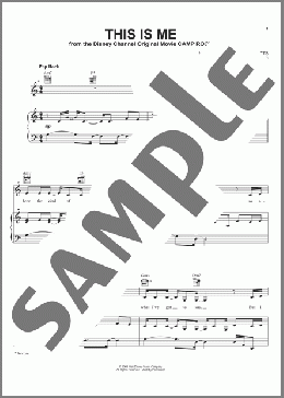 This Is Me (from Camp Rock)(Jonas Brothers/Demi Lovato/Camp Rock (Movie)) 楽譜 ピアノ & ボーカル & ギター ダウンロード