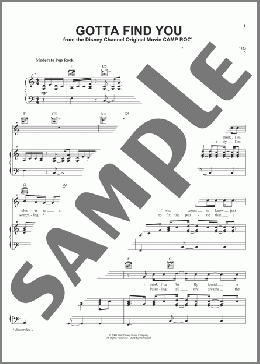 Gotta Find You (from Camp Rock)(Jonas Brothers/Camp Rock (Movie)/Joe Jonas) 楽譜 ピアノ & ボーカル & ギター ダウンロード