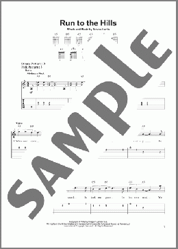Run To The Hills(Iron Maiden) 楽譜 ギター（ソロ） ダウンロード