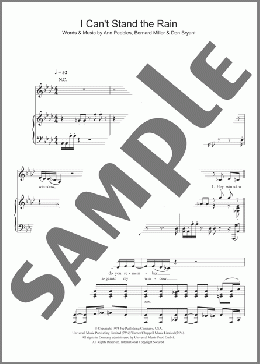 I Can't Stand The Rain(Ann Peebles) 楽譜 その他 ダウンロード