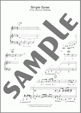 A Simple Game(The Four Tops) 楽譜 その他 ダウンロード