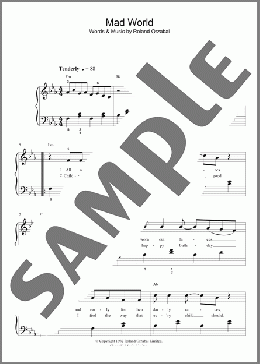 Mad World(Gary Jules/Tears For Fears) 楽譜 ピアノ（ソロ） ダウンロード