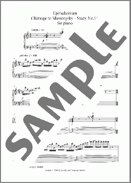 Epithalamium (Homage To Mussorgsky - Study No.11) For Piano(John McCabe) 楽譜 ピアノ（ソロ） ダウンロード