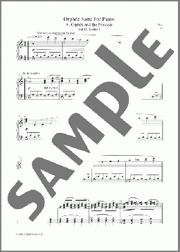 Orphee Suite For Piano, IV. Orphee And The Princess, Act II, Scene 3(Philip Glass) 楽譜 ピアノ（ソロ） ダウンロード