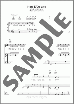 Hors D'Oeuvre(David Comer) 楽譜 その他 ダウンロード
