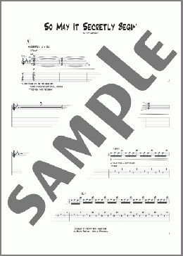 So May It Secretly Begin(Pat Metheny) 楽譜 ギター（ソロ） ダウンロード