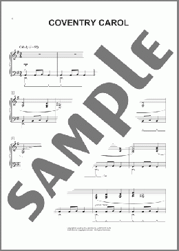 Coventry Carol(Traditional) 楽譜 ピアノ（ソロ） ダウンロード