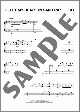 I Left My Heart In San Francisco(Tony Bennett) 楽譜 ピアノ（ソロ） ダウンロード
