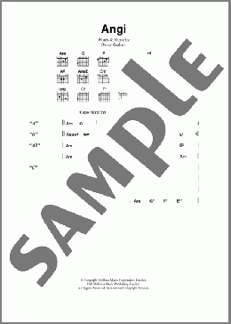 Angi(Davey Graham) 楽譜 ギター（コード） ダウンロード