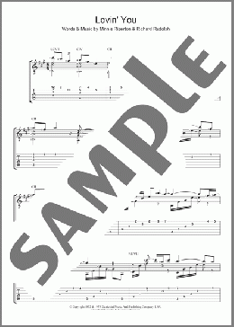 Lovin' You(Minnie Riperton) 楽譜 ギター（ソロ） ダウンロード