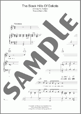 The Black Hills Of Dakota(Sammy Fain) 楽譜 その他 ダウンロード