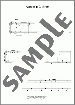 Adagio In G Minor(Tomaso Albinoni) 楽譜 ピアノ（ソロ） ダウンロード