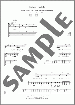 Listen To Me(Buddy Holly) 楽譜 ギター（ソロ） ダウンロード
