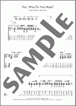 You, Who Do You Hate?(Mansun) 楽譜 ギター（ソロ） ダウンロード