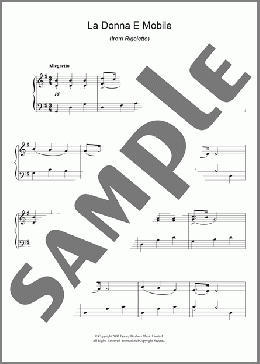 La Donna e Mobile(Giuseppe Verdi) 楽譜 ピアノ（ソロ） ダウンロード