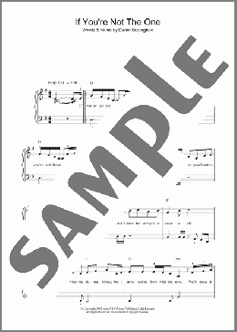 If You're Not The One(Daniel Bedingfield) 楽譜 ピアノ（ソロ） ダウンロード