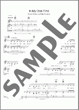 In My Own Time(Delta Goodrem) 楽譜 その他 ダウンロード