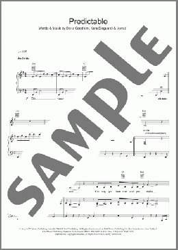 Predictable(Delta Goodrem) 楽譜 その他 ダウンロード