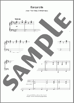 Barcarolle (from The Tales Of Hoffmann)(Jacques Offenbach) 楽譜 ピアノ（ソロ） ダウンロード