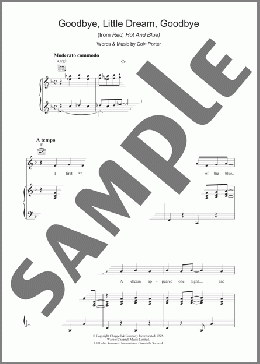 Goodbye Little Dream(Cole Porter) 楽譜 その他 ダウンロード