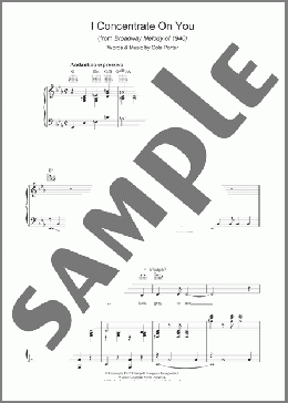 I Concentrate On You(Cole Porter) 楽譜 その他 ダウンロード