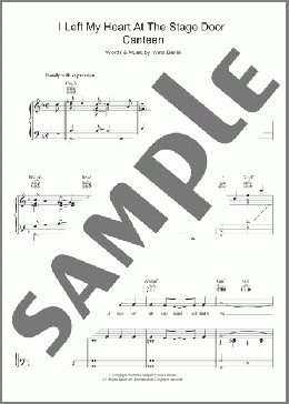 I Left My Heart At The Stage Door Canteen(Irving Berlin) 楽譜 その他 ダウンロード