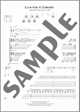 Love Has A Diameter(Biffy Clyro) 楽譜 ギター（ソロ） ダウンロード