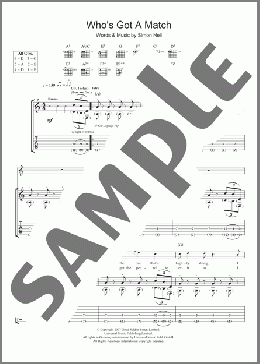 Who's Got A Match(Biffy Clyro) 楽譜 ギター（ソロ） ダウンロード