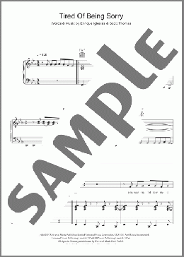 Tired Of Being Sorry(Enrique Inglesias) 楽譜 その他 ダウンロード