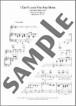 I Can't Love You Any More (Any More Than I Do)(Allie Wrubel) 楽譜 その他 ダウンロード