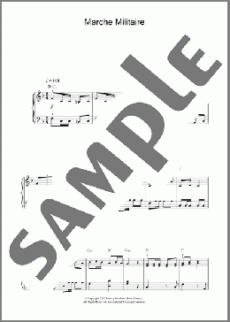 Marche Militaire(Franz Schubert) 楽譜 ピアノ（ソロ） ダウンロード