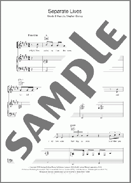 Separate Lives(Phil Collins/Marilyn Martin) 楽譜 その他 ダウンロード