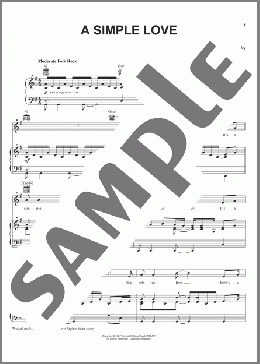 A Simple Love(Melissa Etheridge) 楽譜 ピアノ & ボーカル & ギター ダウンロード