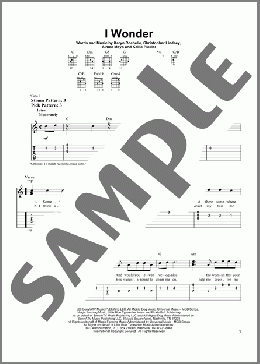 I Wonder(Kellie Pickler) 楽譜 ギター（ソロ） ダウンロード