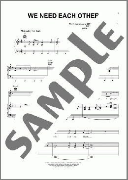 We Need Each Other(Sanctus Real) 楽譜 ピアノ & ボーカル & ギター ダウンロード