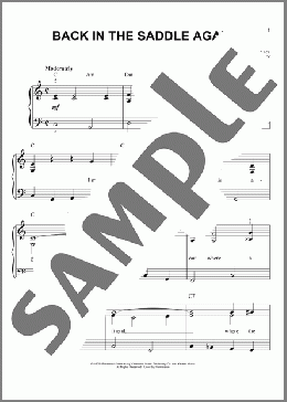 Back In The Saddle Again(Gene Autry) 楽譜 ピアノ（ソロ） ダウンロード