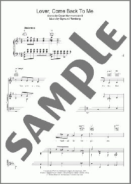 Lover, Come Back To Me(Sigmund Romberg) 楽譜 その他 ダウンロード