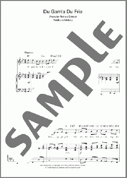Du Gamla Du Fria (Swedish National Anthem)(Richard Dybeck) 楽譜 その他 ダウンロード