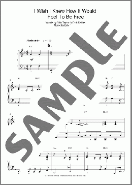 I Wish I Knew How It Would Feel To Be Free(Nina Simone) 楽譜 ピアノ（ソロ） ダウンロード