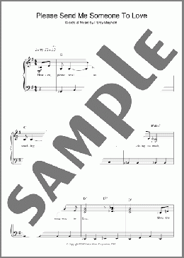 Please Send Me Someone To Love(Percy Mayfield) 楽譜 ピアノ（ソロ） ダウンロード