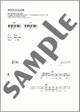 Apologize(OneRepublic) 楽譜 その他 ダウンロード