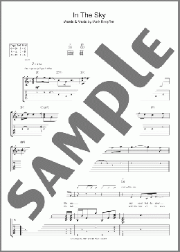 In The Sky(Mark Knopfler) 楽譜 ギター（ソロ） ダウンロード