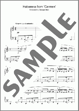 Habanera(Georges Bizet) 楽譜 ピアノ（ソロ） ダウンロード
