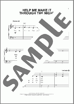 Help Me Make It Through The Night(Sammi Smith/Elvis Presley/Willie Nelson/Kris Kristofferson) 楽譜 その他 ダウンロード