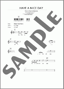 Have A Nice Day(Stereophonics) 楽譜 ピアノ（歌詞 & コード） ダウンロード