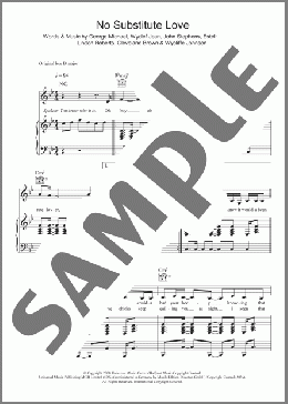 No Substitute Love(Estelle) 楽譜 その他 ダウンロード