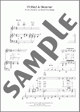 If I Had A Hammer(Pete Seeger/Trini Lopez) 楽譜 その他 ダウンロード