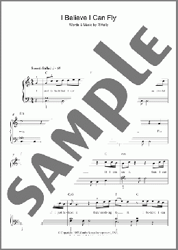 I Believe I Can Fly(R Kelly) 楽譜 ピアノ（ソロ） ダウンロード