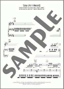 Say (All I Need)(One Republic) 楽譜 その他 ダウンロード